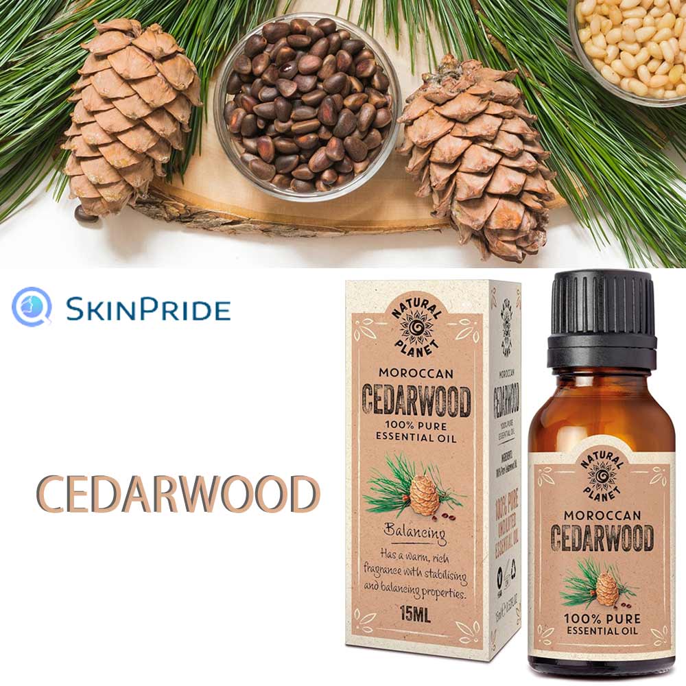 Canadian cosmetic ingredients and SkinPride power for clear, healthy skin-Cedarwood