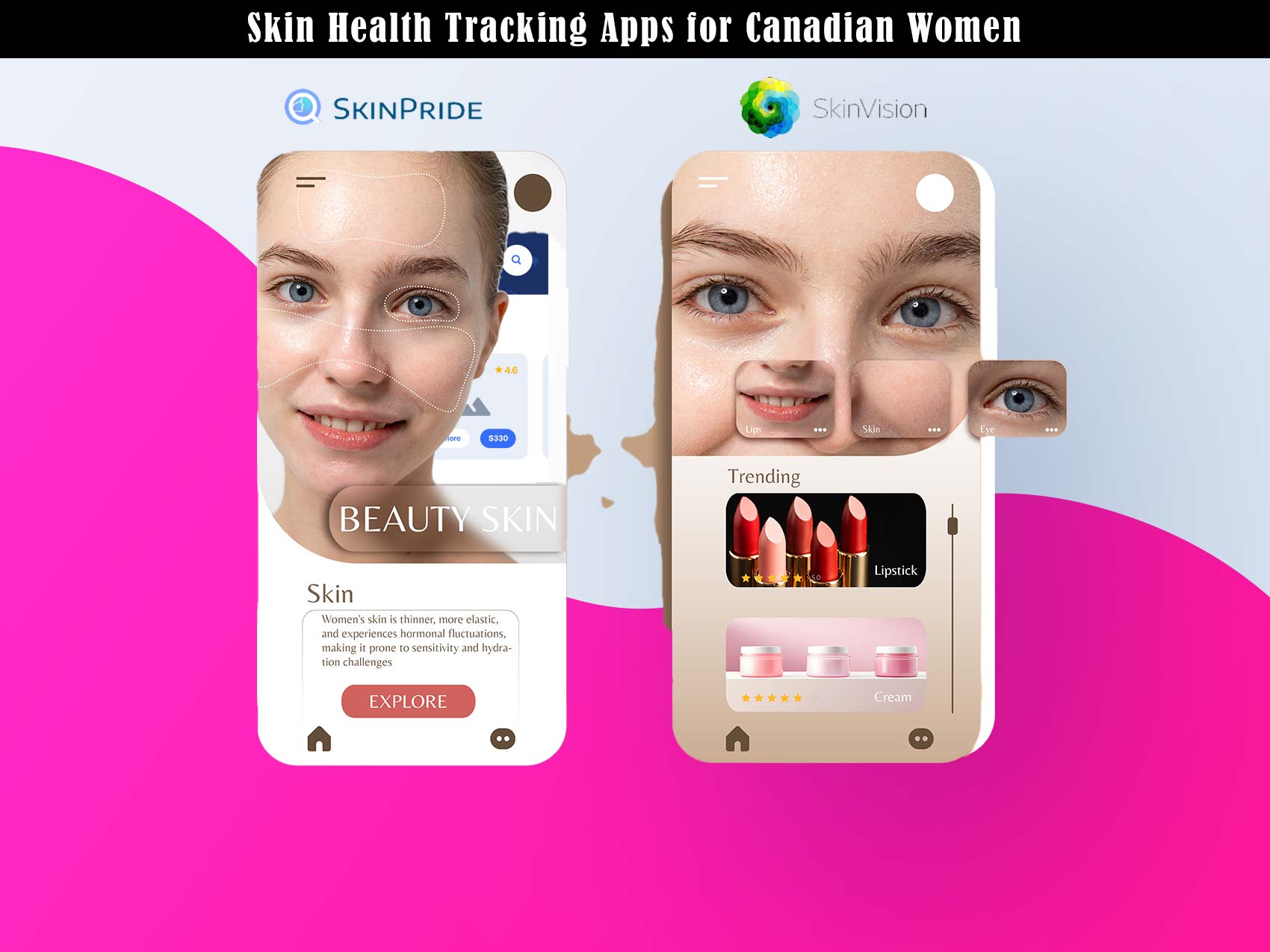 Discover top-rated skin health tracking apps tailored for Canadian women, offering personalized solutions for flawless skin. SkinPride