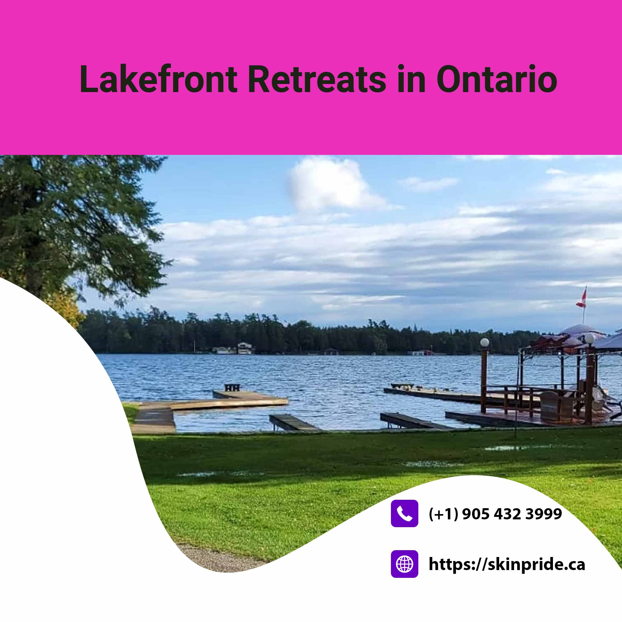 Lakefront Retreats in Ontario: Serene lakefront wellness retreat in Ontario, with yoga, meditation, and nutrition workshops for holistic health, offering tranquility by the water.