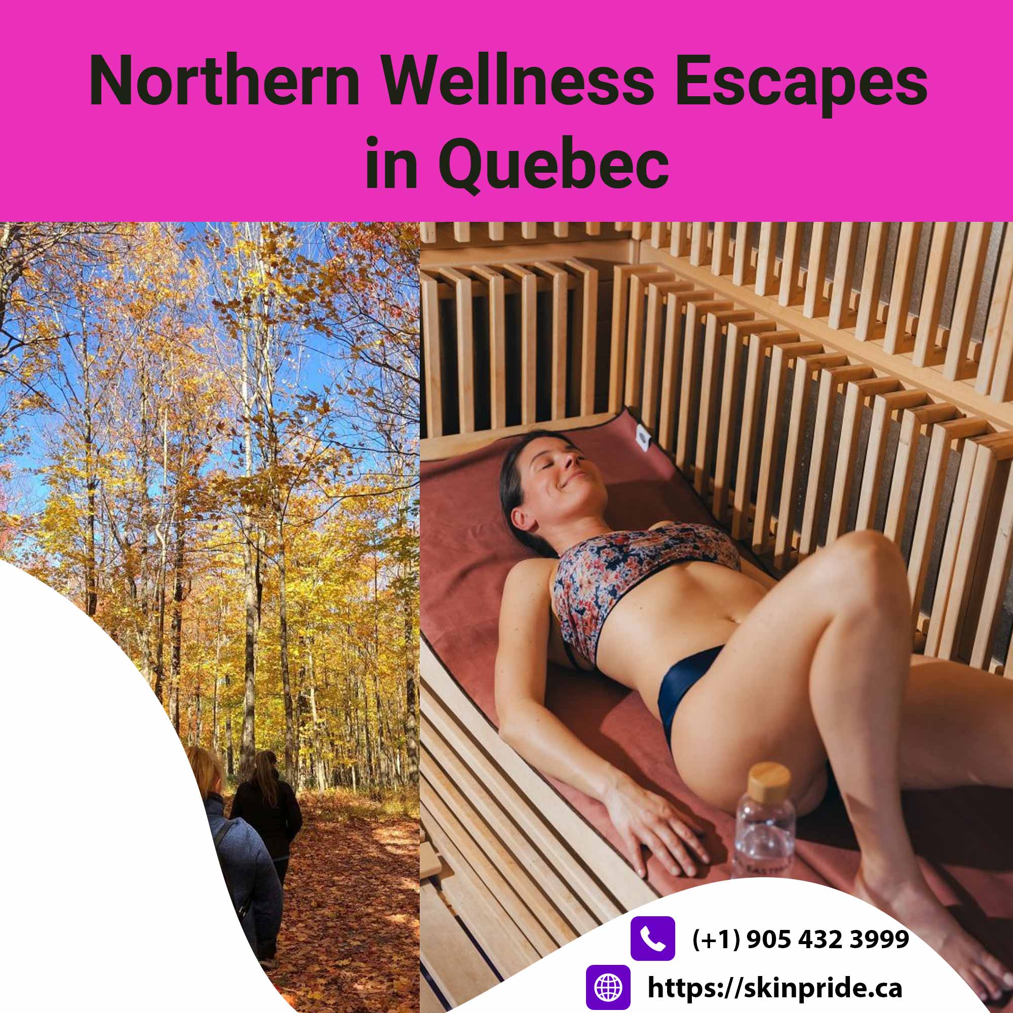 Northern Wellness Escapes in Quebec: Culturally rich wellness retreat in Quebec, blending natural therapies with French-inspired gastronomy, providing a unique wellness experience in a peaceful northern setting.