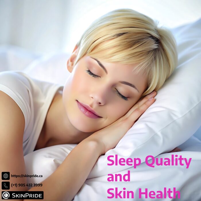 A woman sleeping with a smile